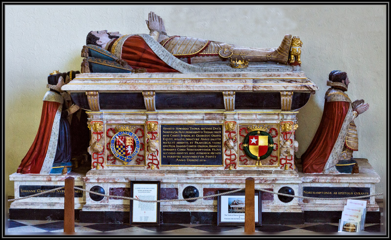 The Last Resting Place of Henry Howard, The Earl of Sussex, The Poet Earl in The Church of St Michael, Framlingham, Suffolk 