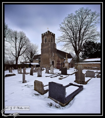 Winter The Church of St Peter ad Vincula Coveney Cambridgeshire